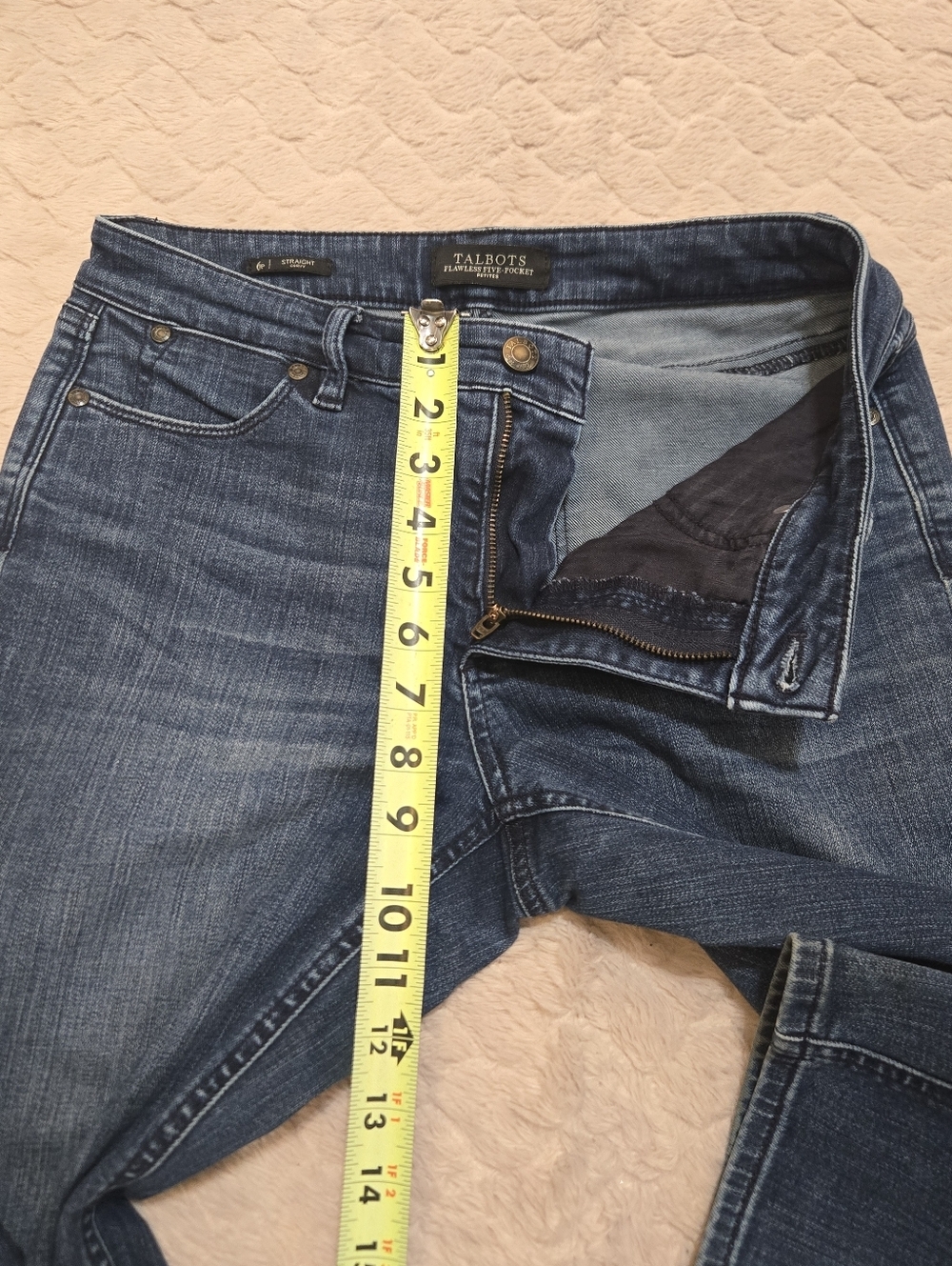 Talbots Petites Flawless Five Pocket Straight Curvy Jeans, Size 6P - Picture 4 of 7